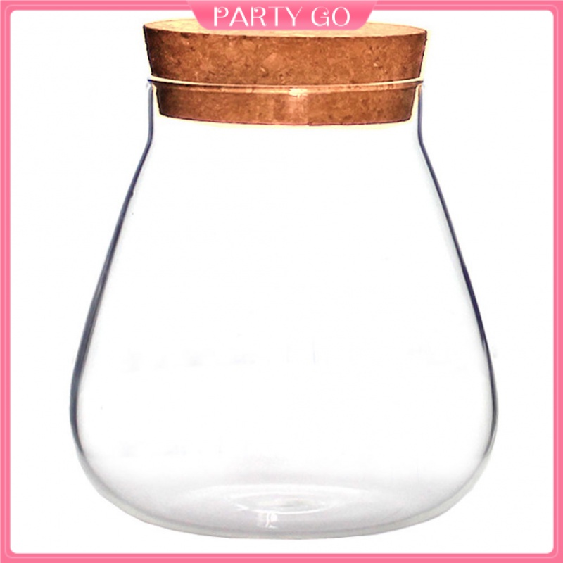 1Pc Glass Containers with Lids Decorative Glass Bottles with Cork