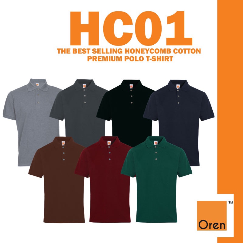 JCP X OREN SPORT The Best Selling Honeycomb Polo T-Shirt HC01 Unisex ...