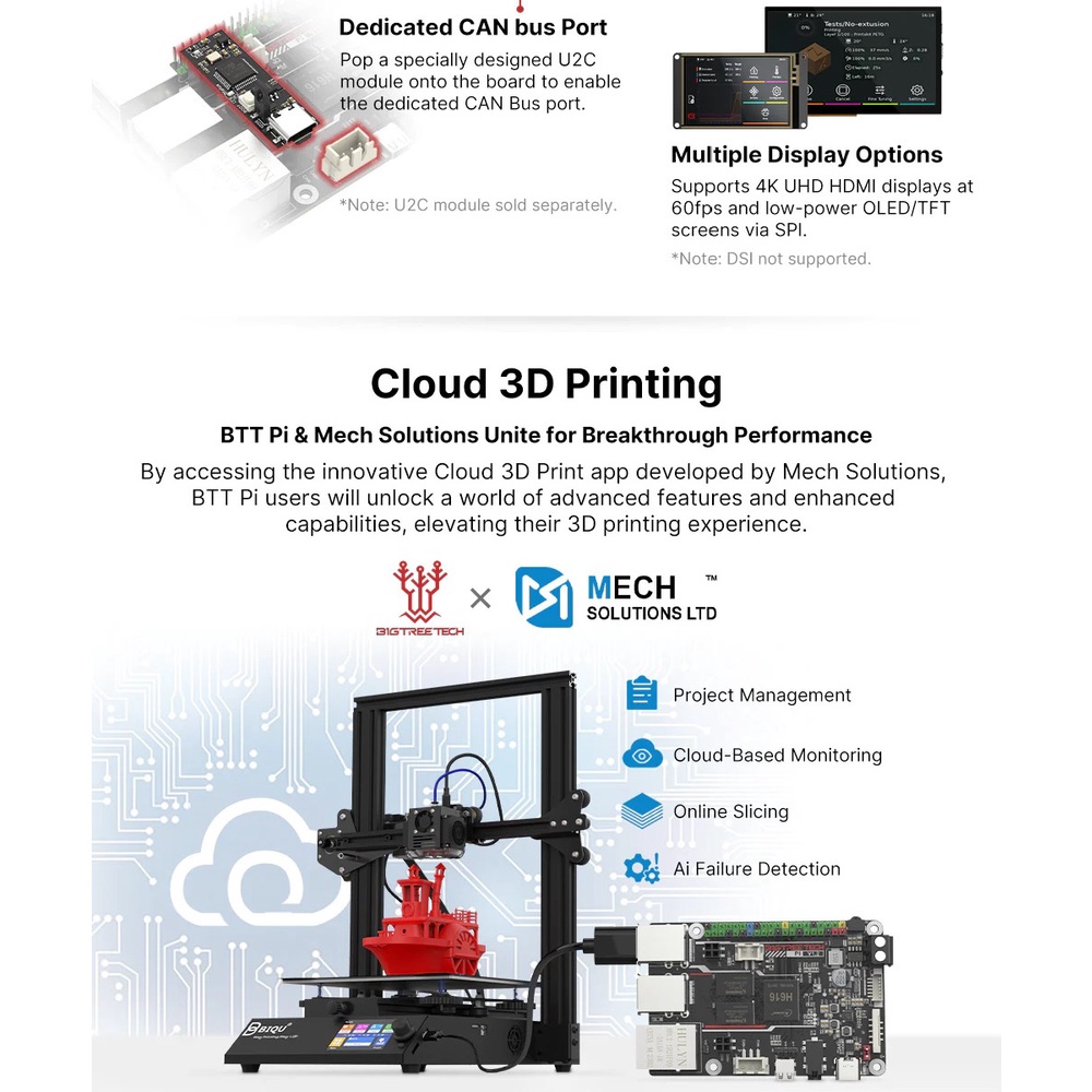 BIGTREETECH BTT Pi v1.2 DIY Klipper compatibility for Voron / Creality ...