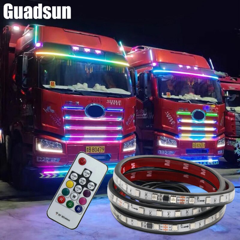 Led 24V Truck Light Strips RGB Flexible Colorful Atmosphere Lamp Light ...