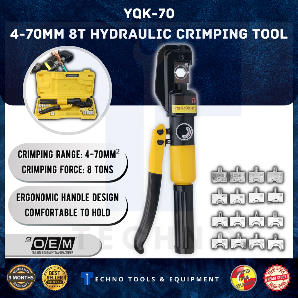 YQK-70 4-70mm Hydraulic Crimping Tool - 100% New & Original | Shopee ...