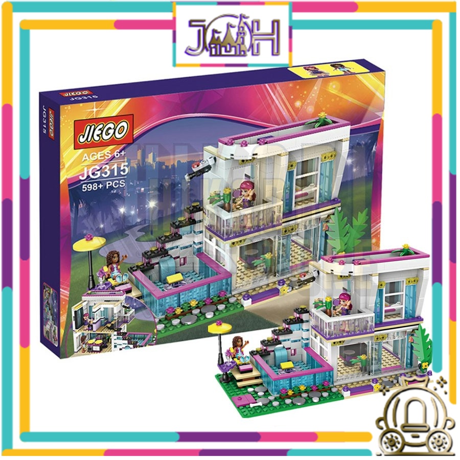 Friends Girl Series Building Blocks Kids Toys Livi's POP Star House ...
