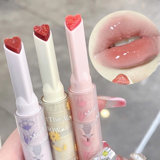 FLORTTE/Flower Loria First Kiss Series Love Stick Lipstick Pen Mirror  Waterlight Lip Glaze Hydrate Love Lipstick 