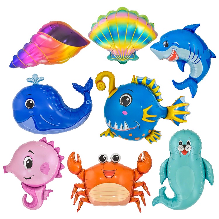 Ocean Themed Decorative Balloon Birthday Party Shell Conch Crab Whale ...