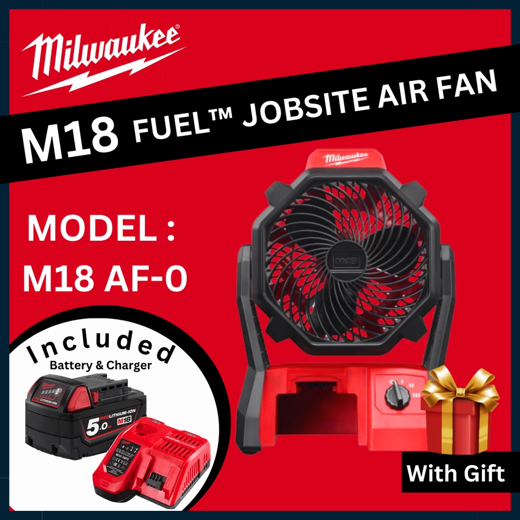 Milwaukee Jobsite Air Fan / M18 AF Fan / Kipas Luar / Milwaukee Kipas