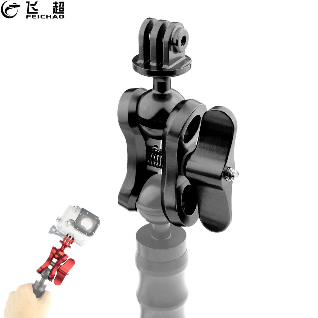 FEICHAO Butterfly Clip Diving Ballhead Clamp Fixture Lights Arm Metal ...