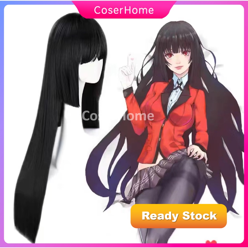 Kakegurui Yumeko Jabami Wigs Cosplay for Women Black Straight Heat ...