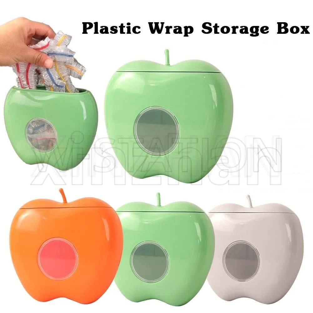 3 Color Wrap Storage Box Dispenser /Cling Film Sleeve Storage Box/ Wall ...