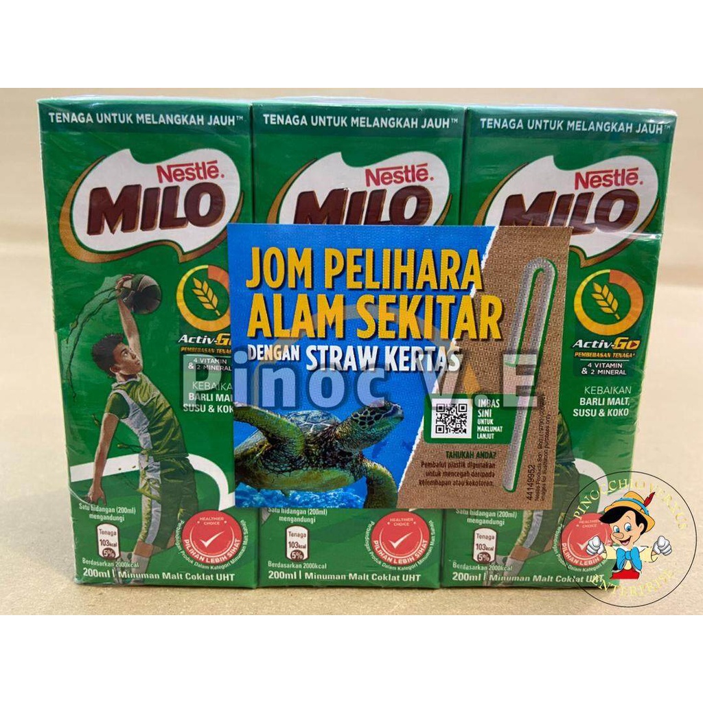 Nestle Milo Activ Go Uht 200mlx6s Shopee Malaysia