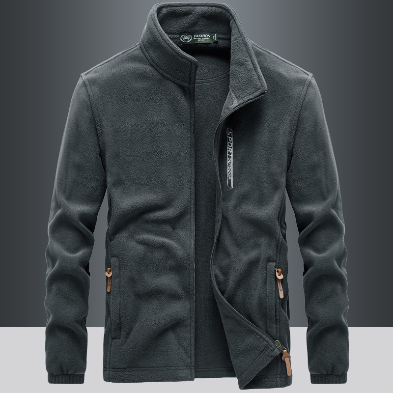 Men's Winter Men's Down Sweater Jacket With Fur Collar, Hooded Drawstring, Long Sleeves, Zipper Closure, Placket Pockets, And Thickened Puffer Outwear - View #2
