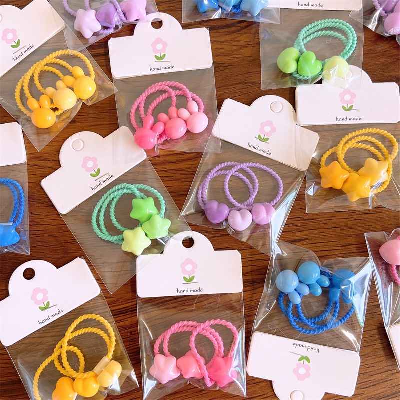 Girls Star Rabbit Rubber Bands Cute Cartoon Hair Rope Baby Tie Small