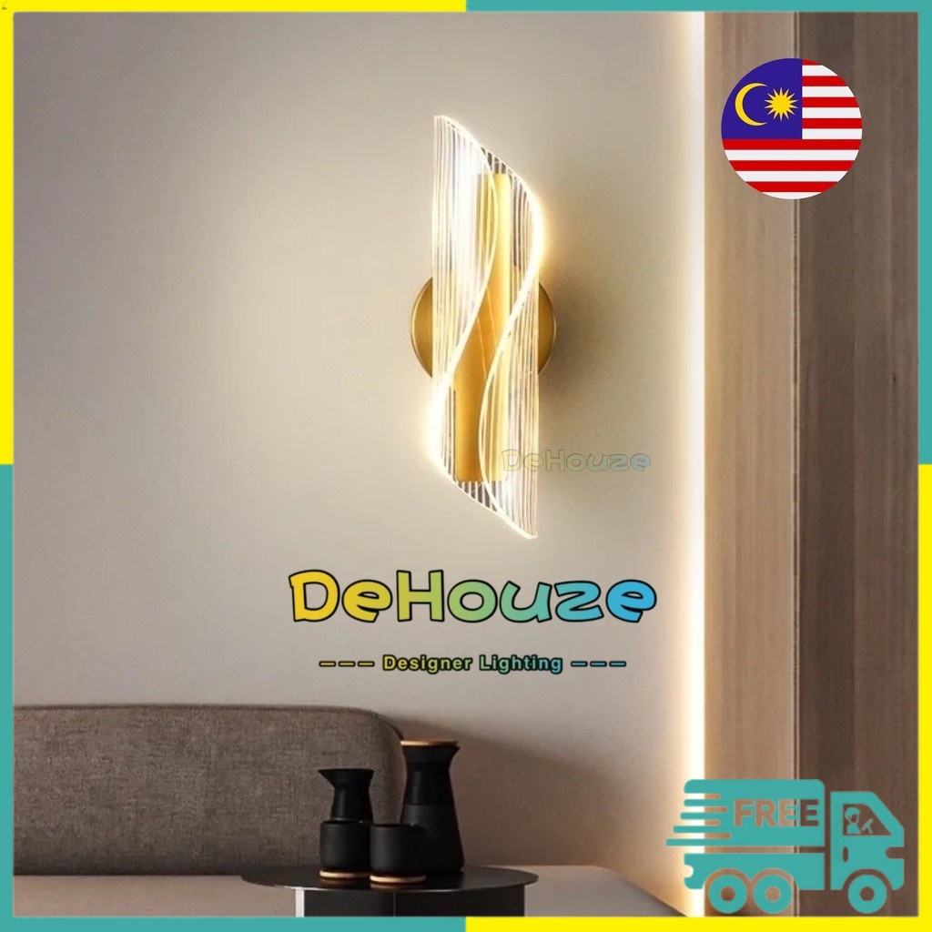 DeHouze 3 Color Changeable LED Wall Light Indoor Decor Modern Bedside ...