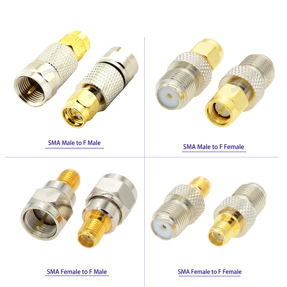 Pcs Sma Male Plug To F Female Jack Rf Coaxial Adapter Types Of