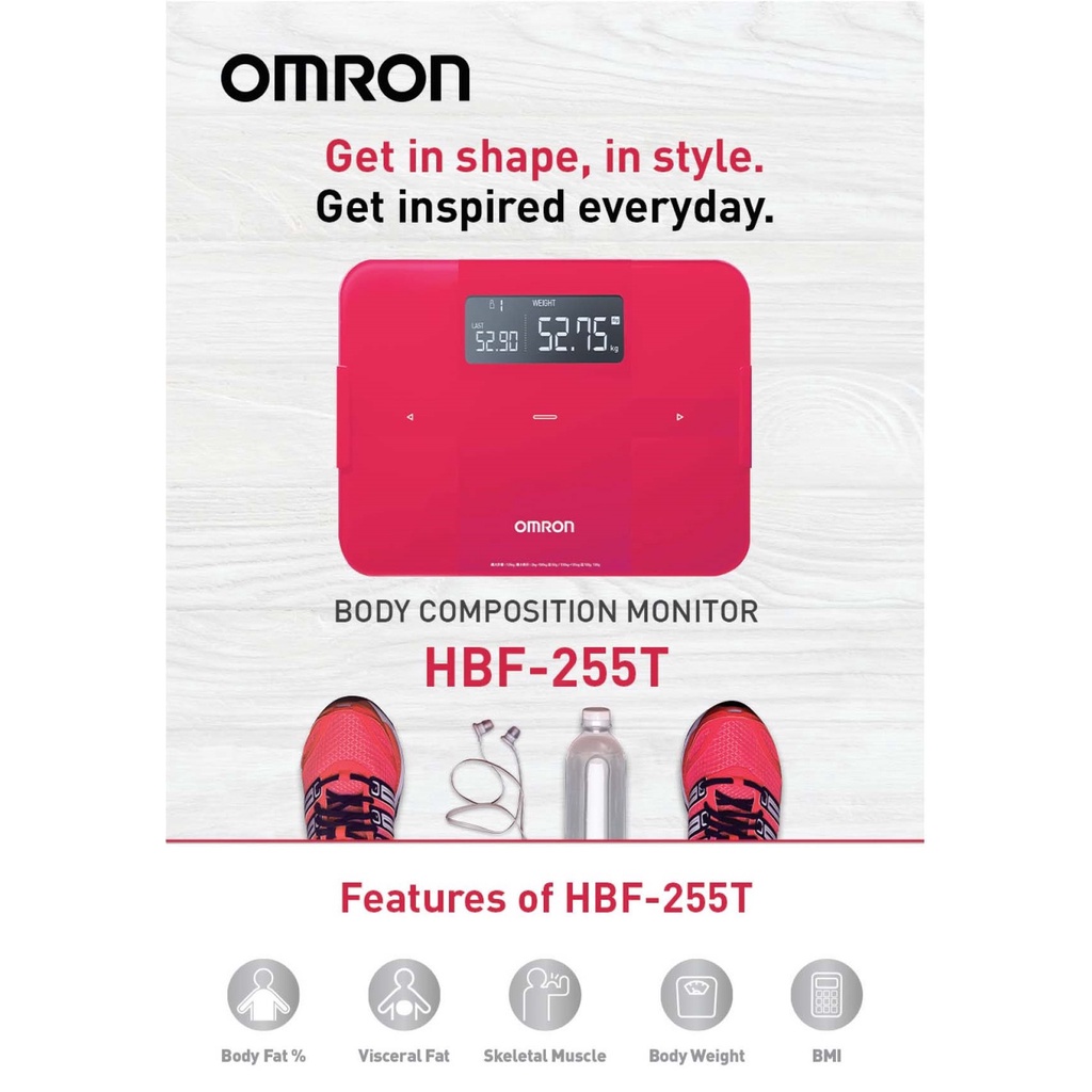 Omron HBF 255T Bluetooth Enabled Digital Full Body Composition Monitor