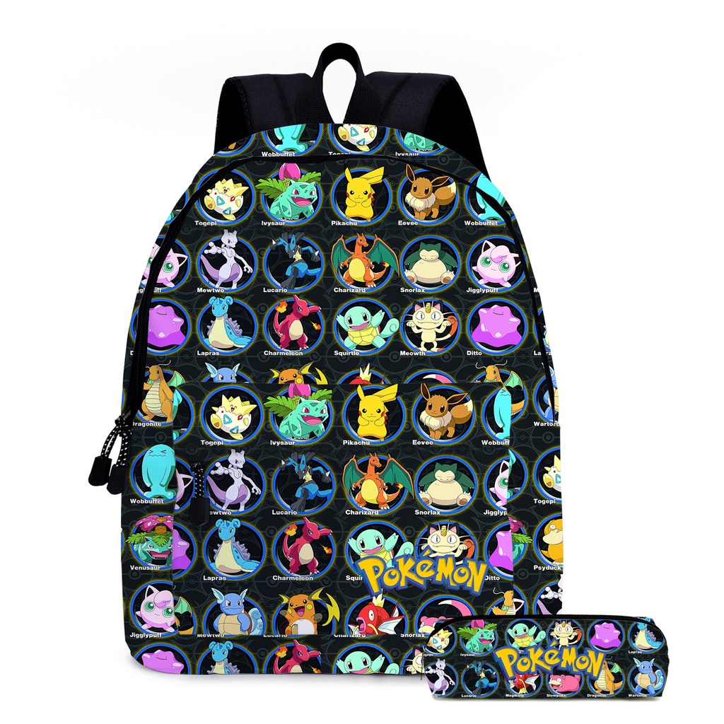 Pokemon Bulbasaur Psyduck Backpack Kids Girls Boys Schoolbag Student ...