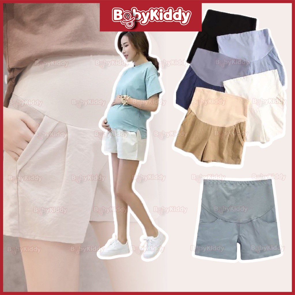 Cotton Linen Maternity Short Pants Pregnancy Mother Wear Clothing Pants