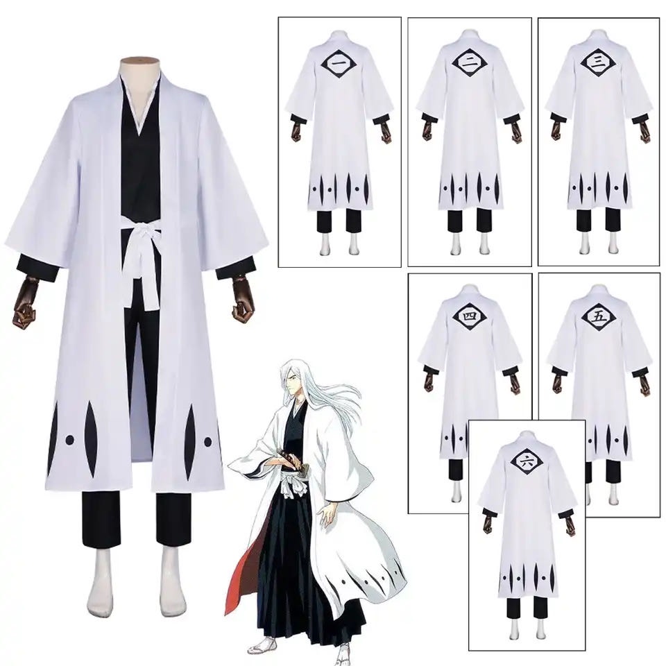 Anime Bleach Kurosaki Ichigo Aizen Sousuke Cosplay Costume Captain Man ...
