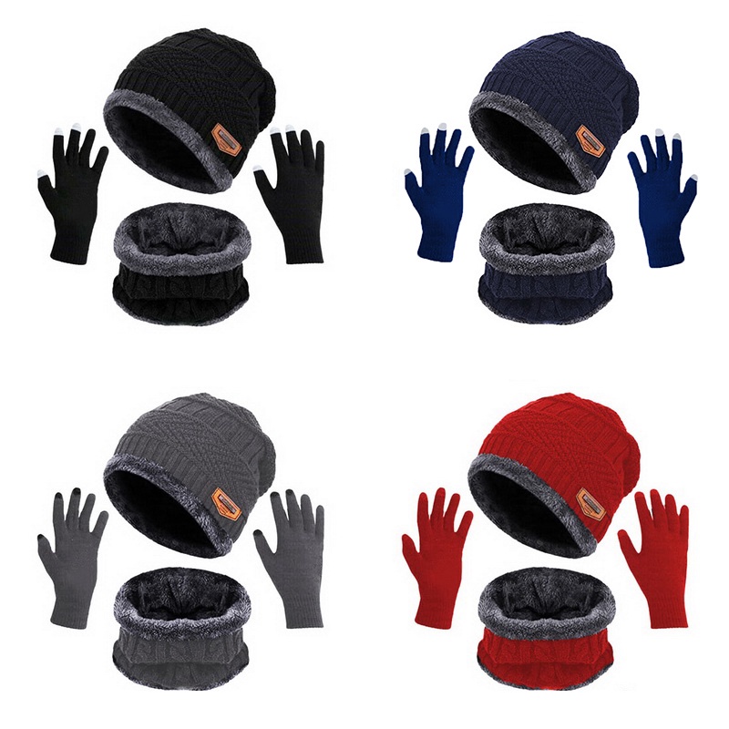 AOSMI 2-Pack Fleece Lined Beanie — Slouchy Winter Hat For Men & Women, Soft Knit Thermal Skull Cap, Black - View #5