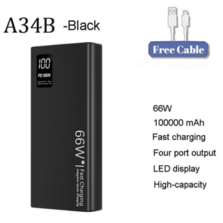 66w Power Bank 100000mAh Super Fast Charge Powerbank USB Type C PD