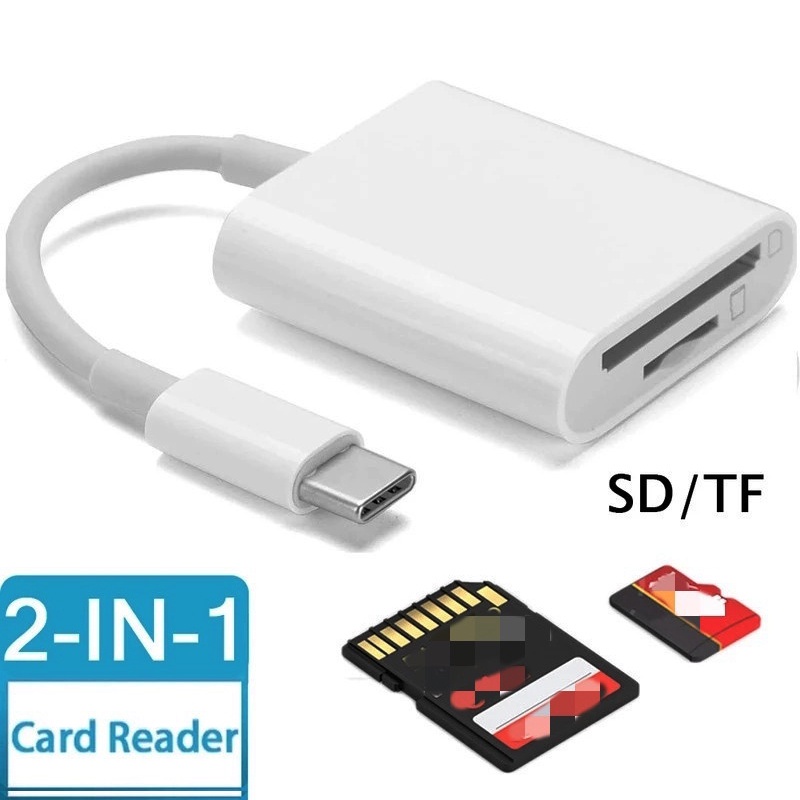 Type C 2In1 TF+SD Card Reader / Connection Smart Memory Card Reader for
