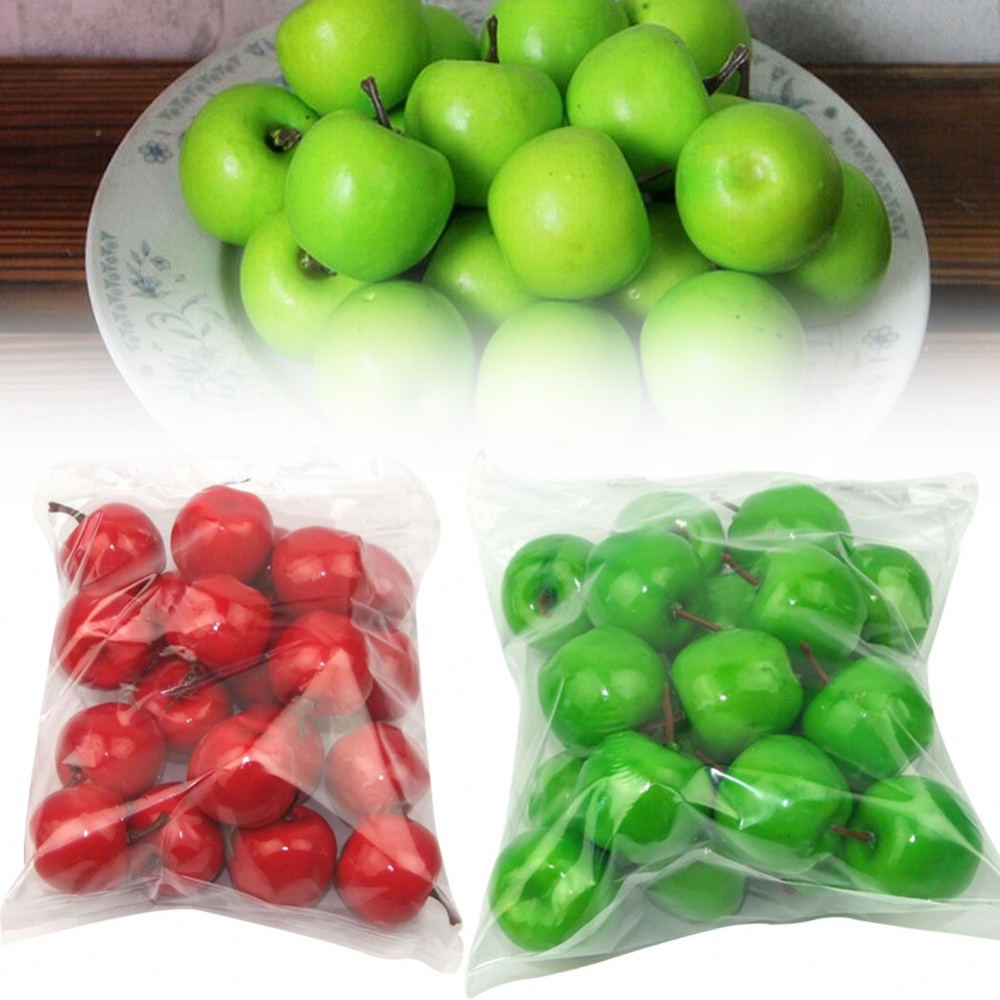 ⭐ Fast Shipping⭐ 20PCS Plastic Artificial-Apples Fruits Lifelike ...