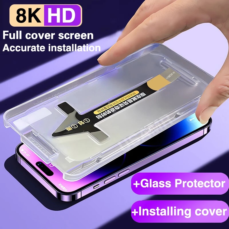 Sanptoch Full Screen Protector With Easy Install Kit For iPhone 17 16 ...