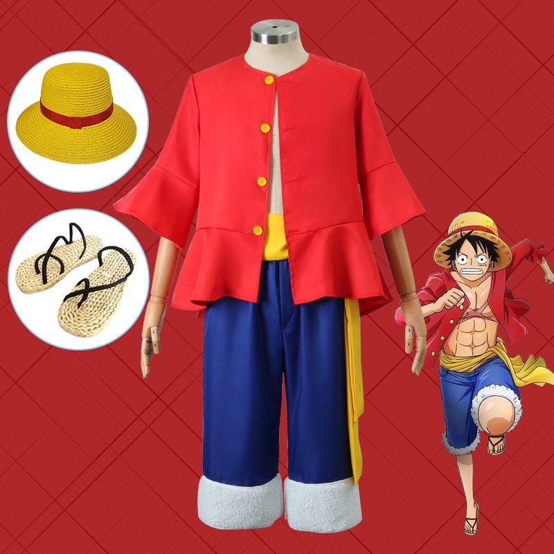 [Ready Stock] One Piece cos Clothing Luffy cosplay Costume Jacket ...