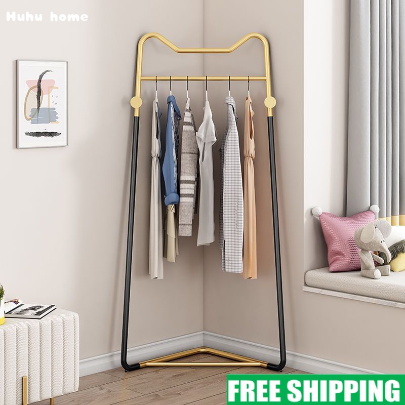 Corner Clothes Rack Simple Nordic Influencer Light Luxury OBCM | Shopee ...