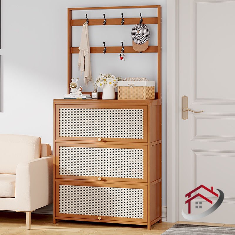 MultiLayer Shoe Clothes Rack Entrance MultiFunctional Hanger Rack Shoe Rack