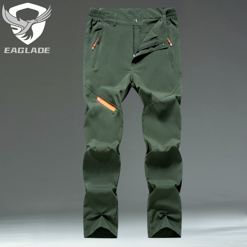 EAGLADE Tactical Cargo Hiking Cycling Fishing Pants for Men In Green  Waterproof HTS21A9