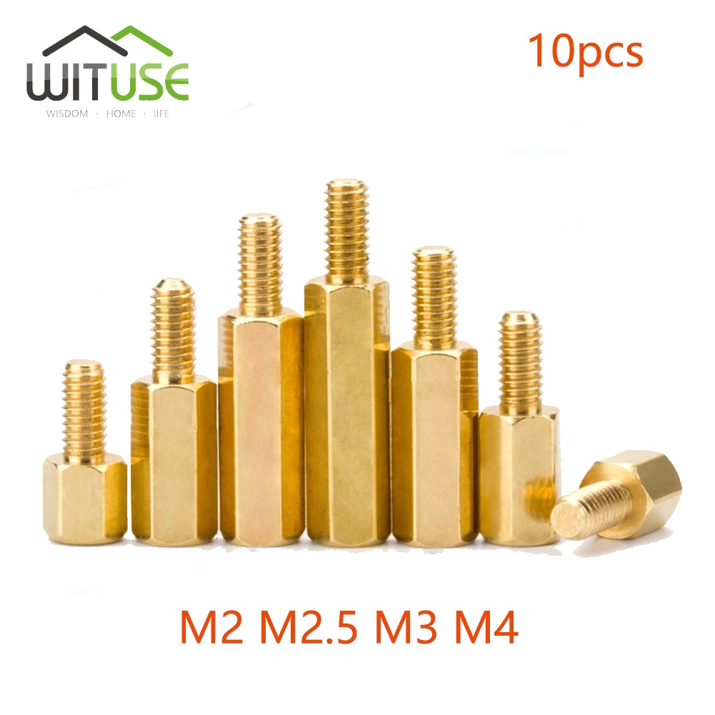 10pcs M2 M2.5 M3 M4 Brass Standoff PCB Spacer PC Board Motherboard Hex