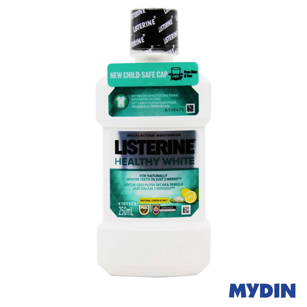 Listerine Mouthwash Healthy White (250ml) Shopee Malaysia