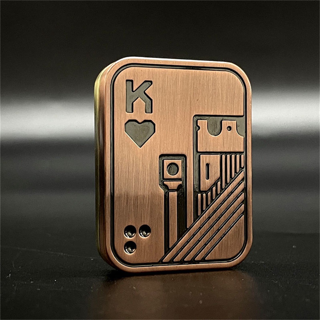 Metal Poker Fidget Slider voor Volwassenen, Draagbaar Stress Relief Speelgoed EDC Fidget Toys Metalen Push Card Poker Stress Relief Toy ADHD Autisme Sensorische Angst Stress Relief Speelgoed voor
