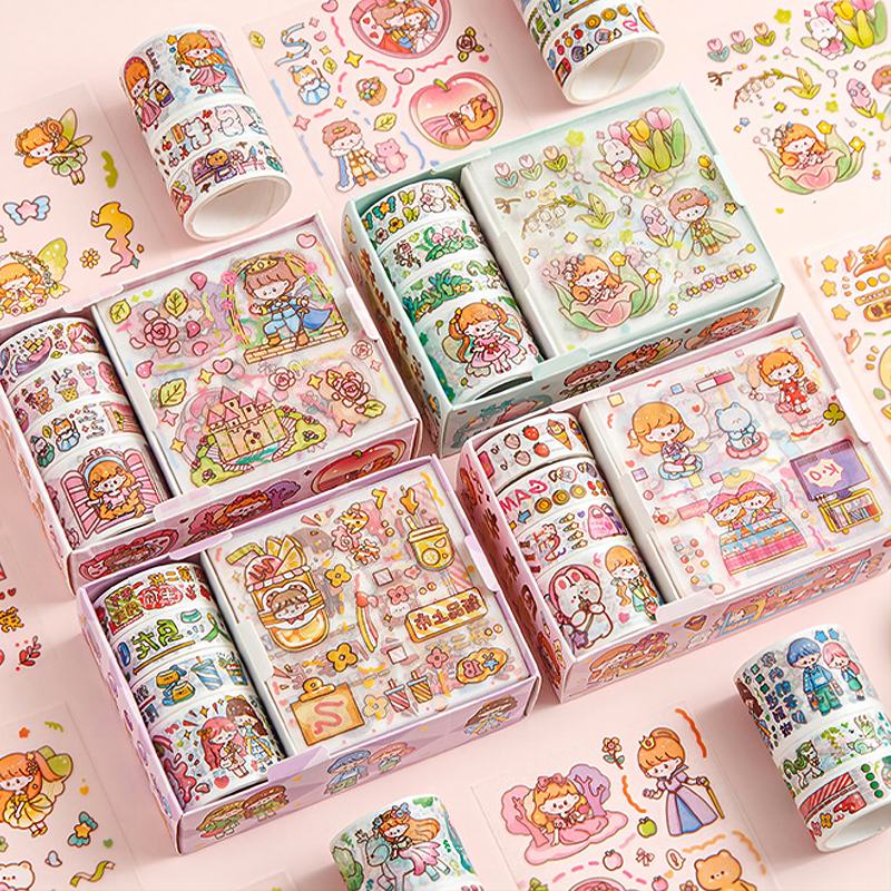 Sticker Tape Gift Box Set diy Handbook Material Cartoon Children ...