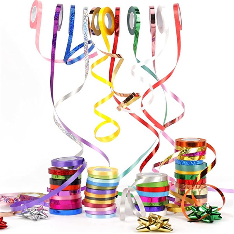 10M Laser Foil Ribbon Balloon Ribbon Bunting Ribbon Raya Birthday Party ...