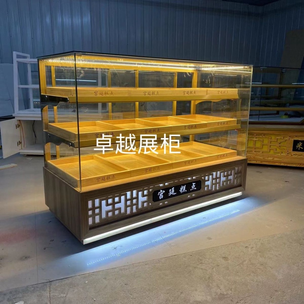 Bread Pastry Display Case Cake Small Commercial Walnut Sweet Cake