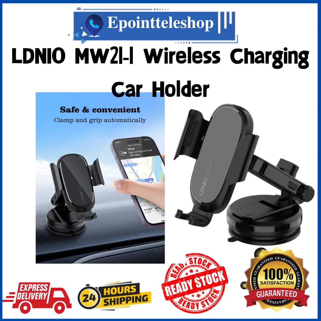 Ready Stock] LDNIO MW21-1 Wireless Charging Car Holder