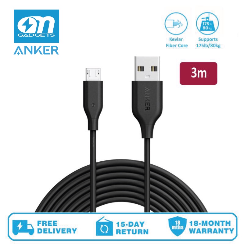 Anker A8132 PowerLine Micro USB Cable Durable Charging Cable with
