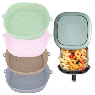 Air Fryers Oven Baking Tray Fried Chicken Basket Mat Airfryer Silicone Pot  Round Replacemen Grill Pan Accessories 1Pc