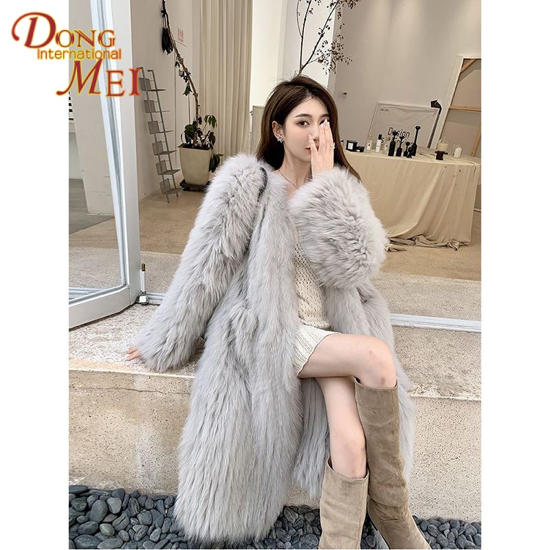 Lautaro Winter Extra Long Black Thick Warm Fluffy Faux Mink Fur
