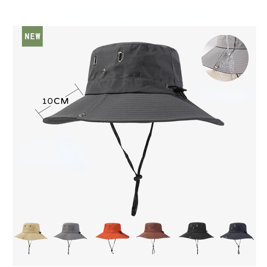 Waterproof enlarged sun shading Bucket hat UV resistant Sun hat