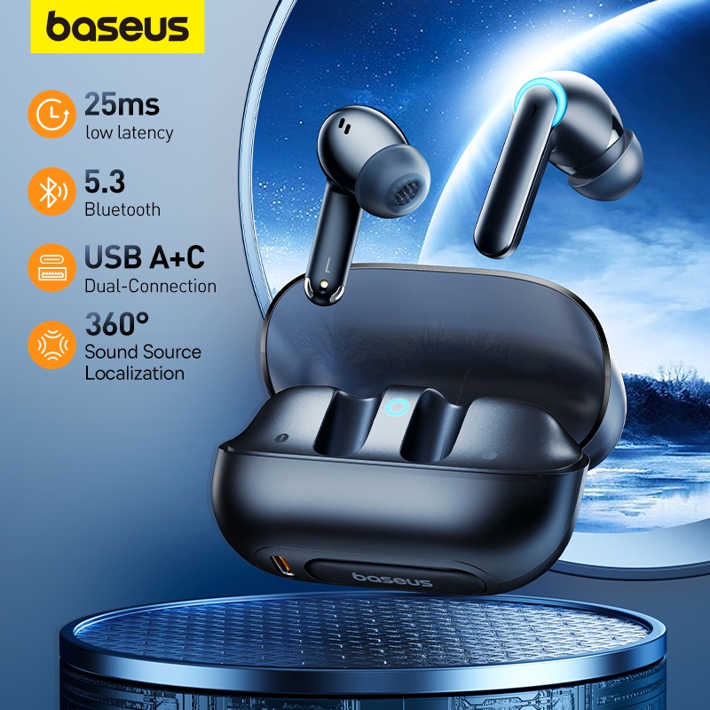 Baseus Aequr G10 Gaming Wireless Earphone 25ms Low Latency A+c Dual 