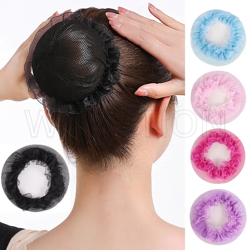 1pc Multicolor Bun Hair Nets / Reusable Elastic Mesh Bun Cover ...