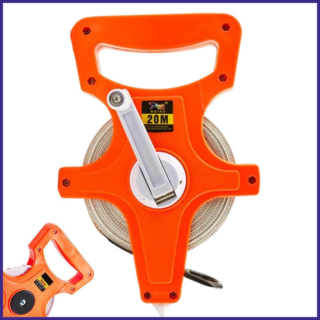 Long Tape Measure Fiberglass Tape Measurer with Hand Crank Track and