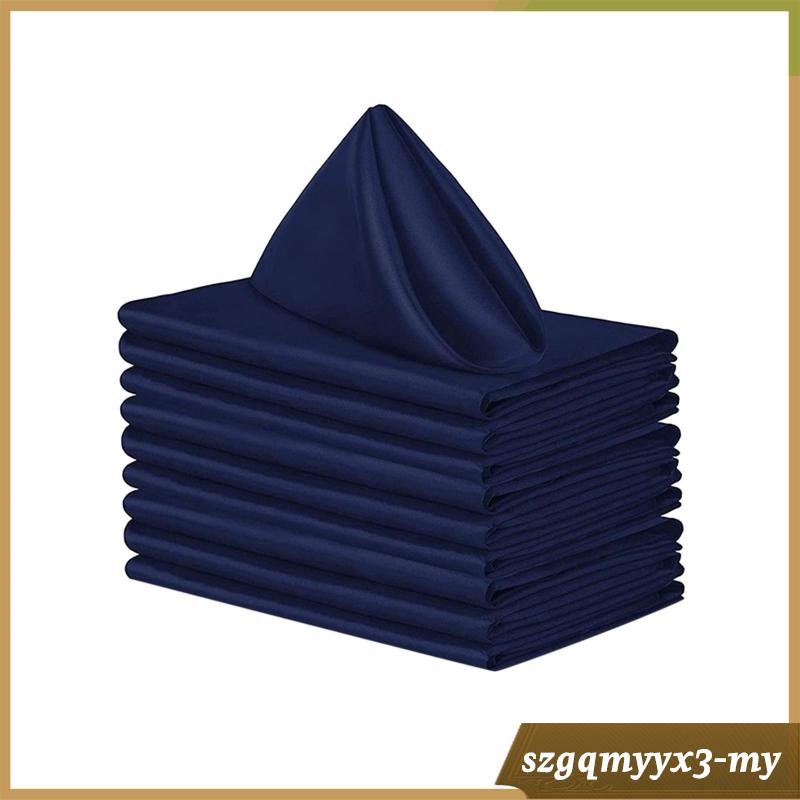 [ 10 Pieces Square Napkins 18.90Inchx18.90inch Table Decoration Satin