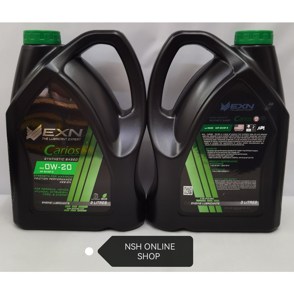 EXN CARIOS SAE 0W20 API SN/GF5 Semi Synthetic Based Engine Oil (3