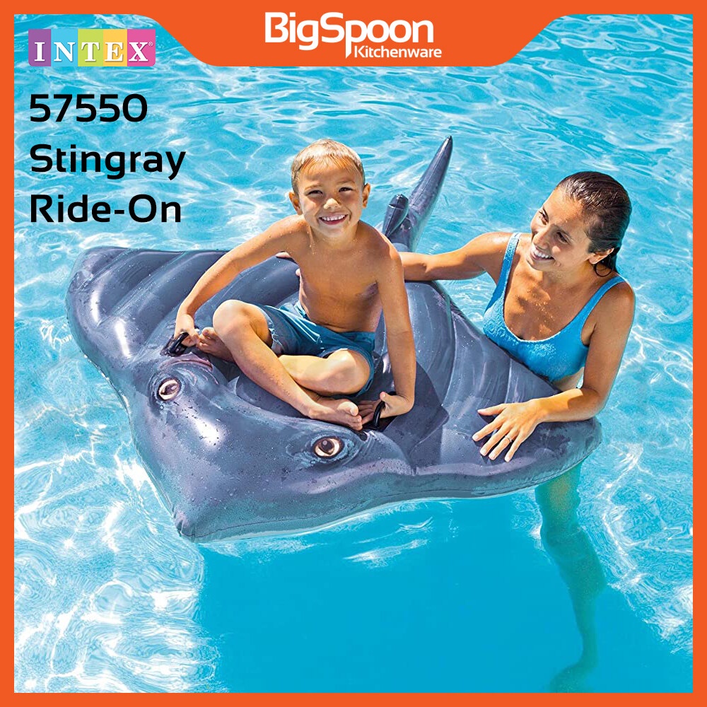 INTEX 57550 Stingray Ride-On Inflatable Pool Float | Kids Swimming ...