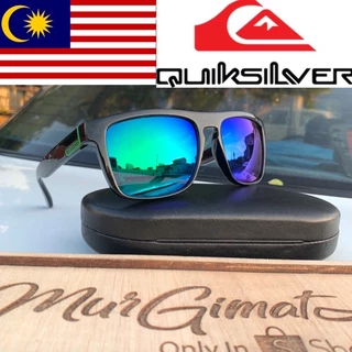 QUIKSILVER Sunglasses Cermin Mata Hitam UV400 Women Men New Fashion  Protection Eyewear Square Frame With Box