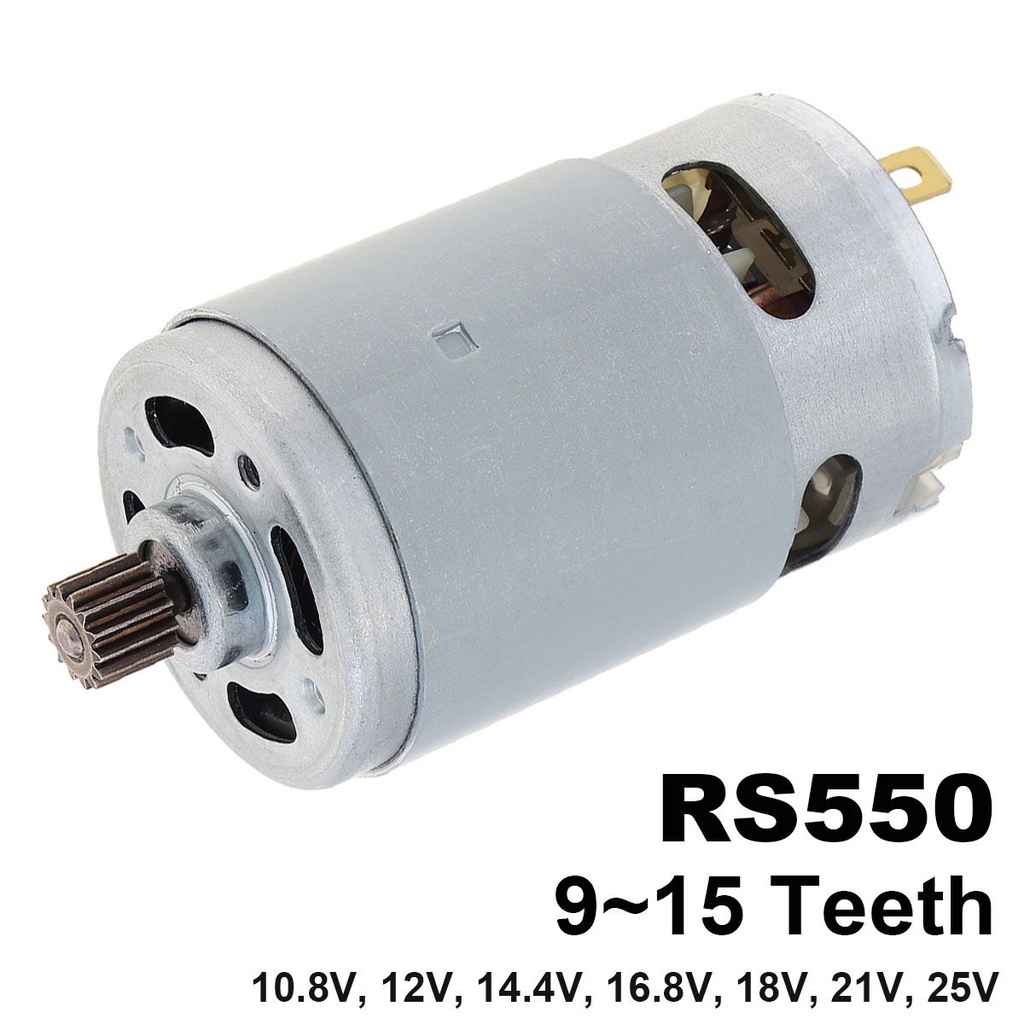 10.8V / 12V / 14.4V / 16.8V / 18V / 21V / 25V RS550 DC Motor High Torque Gear Box for Electric
