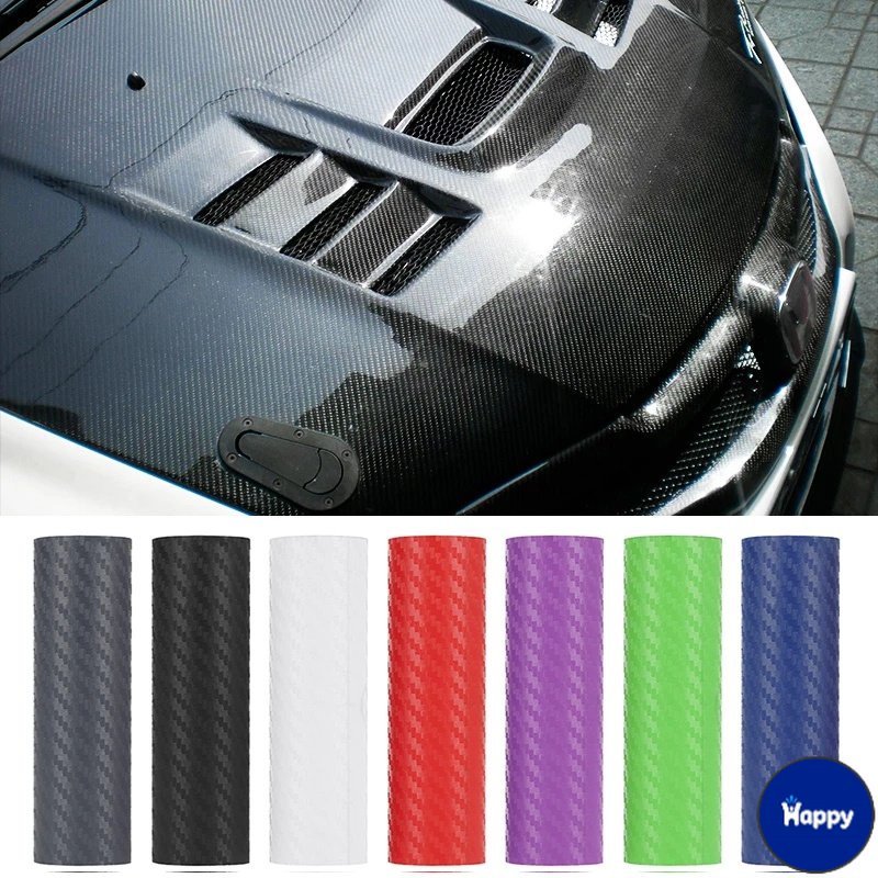 HP [SD] 3D Carbon Fiber Vinyl Car Wrap Sheet Roll Film Car stickers ...